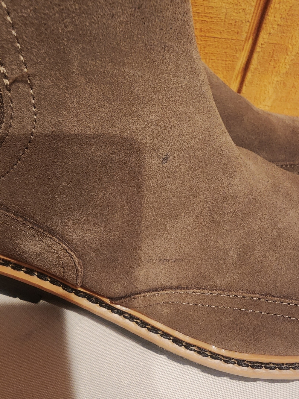 Me Too Taupe Suede Leather Chelsea Boots - Size 7.5 - Picture 5 of 5